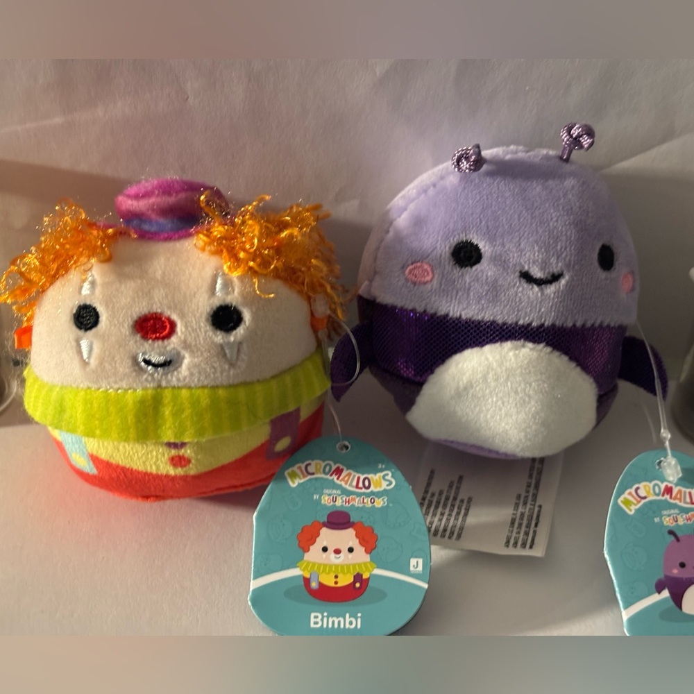 Squishmallows micromallows 2.5’’ Bimbi and Axel. Lot of 2.